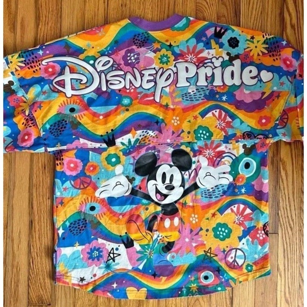 Disney Pride Mickey Mouse Spirit Jersey Size S Small LGBTQIA Disney World Colors